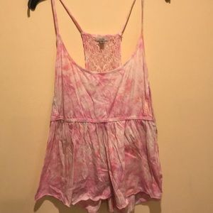 Tye Dye Top with Lace Detail (UO)